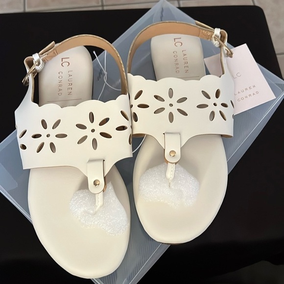 LC Lauren Conrad Jarrah Women's Floral Thong Sling Back Sandals - Picture 2 of 9